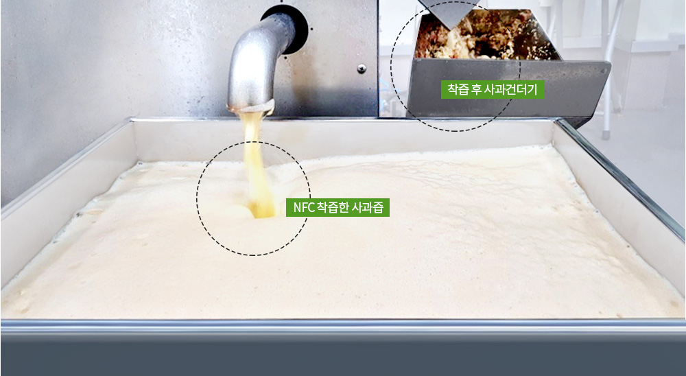 착즙후 사과건더기, NFC 착즙한 사과즙